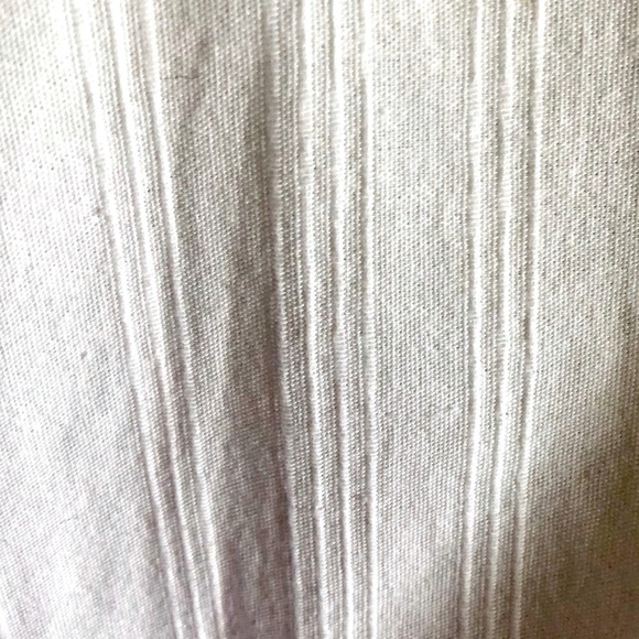 🛑SOLD🛑 100% Cotton White Bohemian Lace Up V-Neck Shirt - Picture 3 of 4